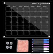 Pannello Magnetico - Calendario e Pianta Mensile per la Cucina - Translucido