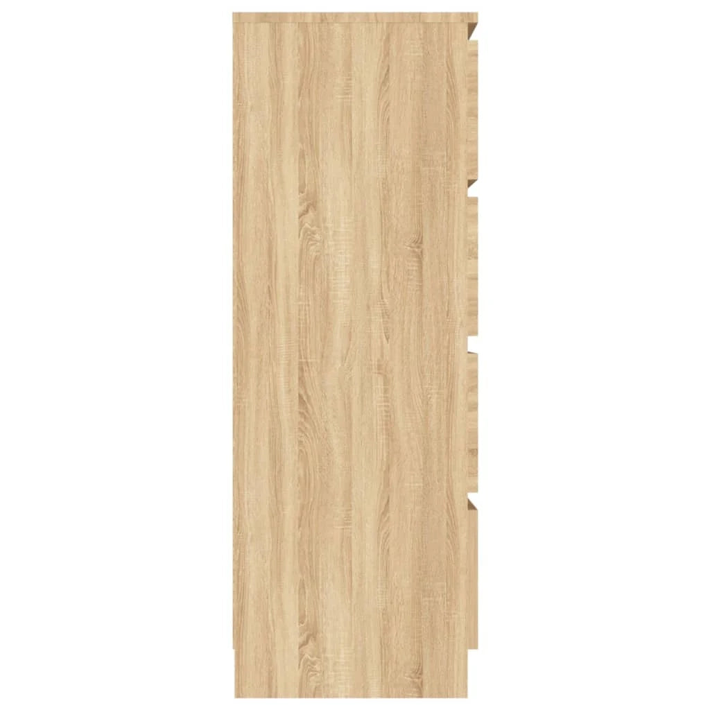 Buffet credenza cassettiera armadio mobile contenitore organizer cucina soggiorno rovere Sonoma 60 x 35 x 98,5 cm legno ingegnerizzato marrone 02_0031617