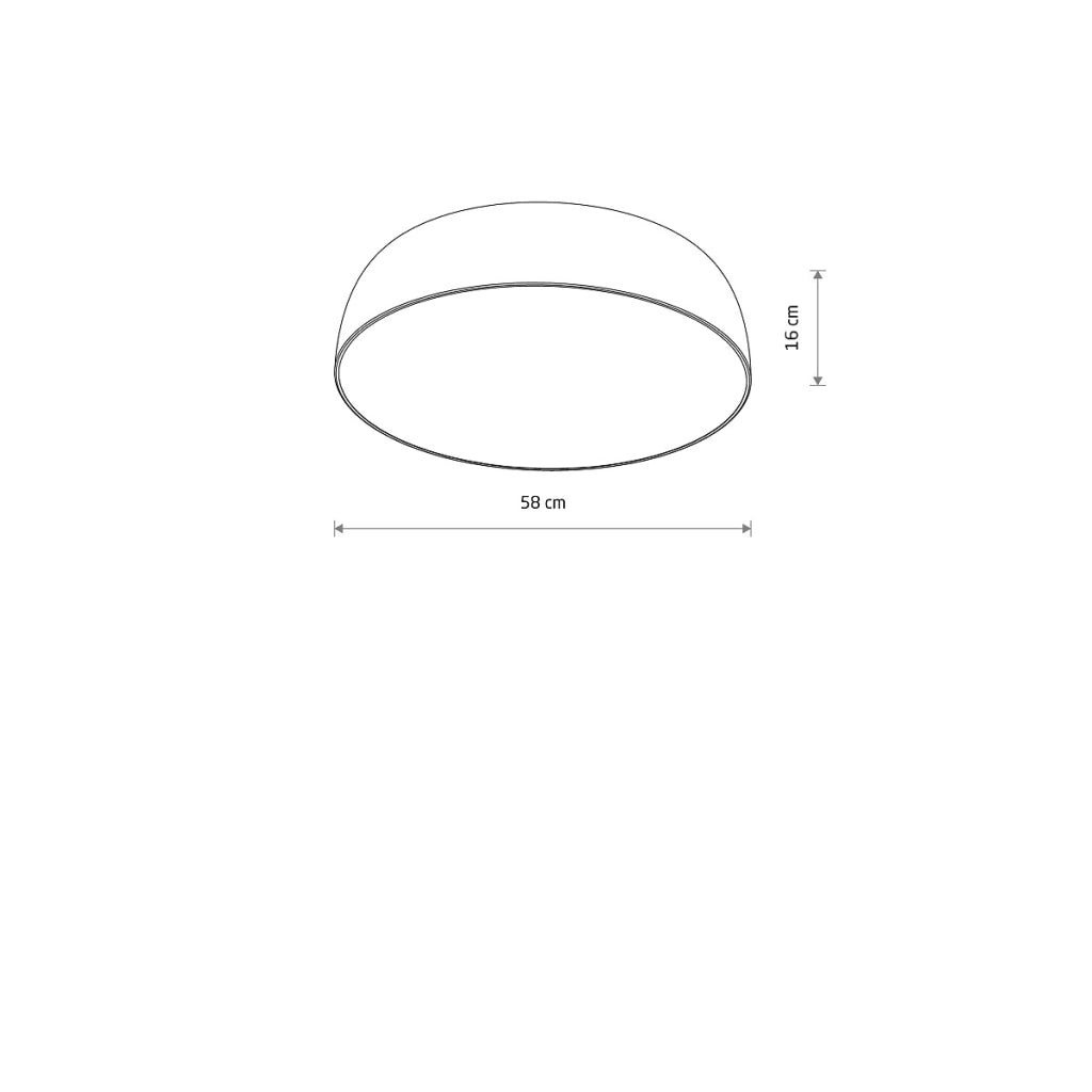 Plafoniera Nowodvorski Satellite tonda bianca 58cm 7xE27