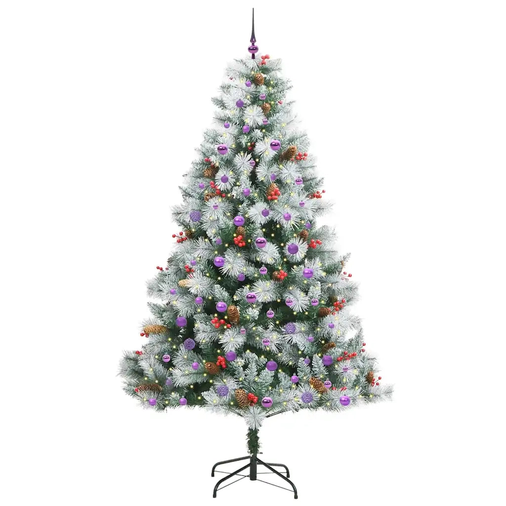 Albero di Natale artificiale Verde e bianco 240 cm 3395203