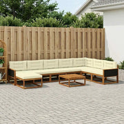 Set di divani da esterno 9 pcs Legno di Acacia Massello