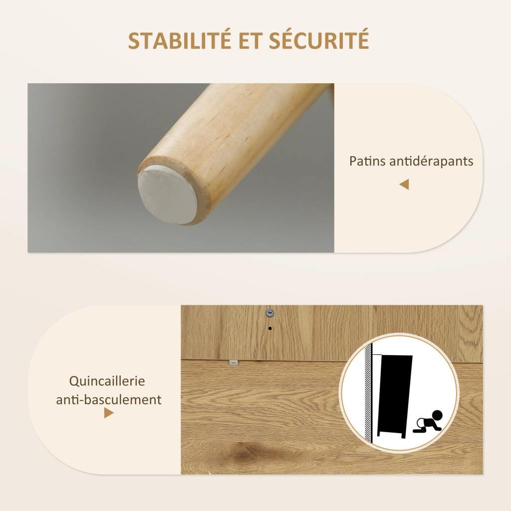Credenza ¨C zephmum ¨C legno, rotan, scaffale regolabile