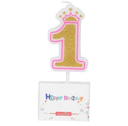 Candeline per Bambini con Numeri d'Età 0-8 - Decorazione per Cupcake - Candelotti per Compleanno - Colori Gialli - Riscaldamento senza Fumo - Lavabile