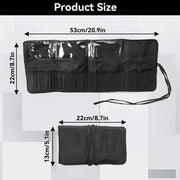 Organizzatore per pennelli per trucco con grande capacità - Borsa portatile per pennelli per trucco - Borsa con cerniera - Borsa per cosmetici da viaggio - Materiali in nylon - 26 aperture di stoccaggio - Borsa per trucco