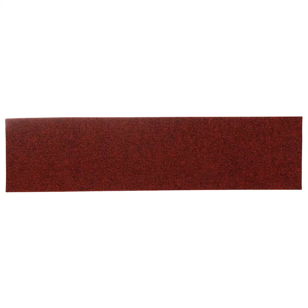 Tappetini per scale autoadesivi 15 pz | Gradini per Scale 76x20 cm Bordeaux Rosso Rettangolari