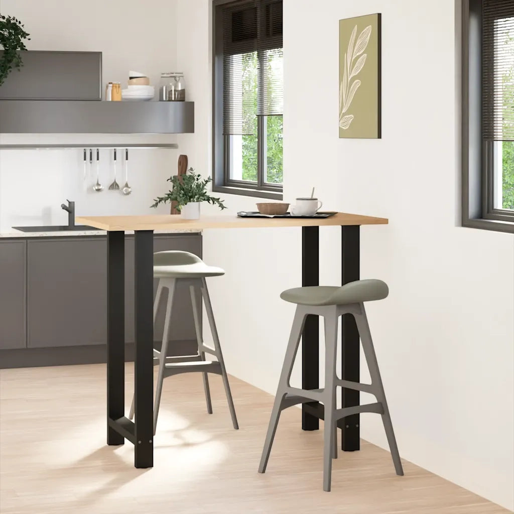 Gambe per tavolo da bar nere 2 pz 60x(110-111) cm in acciaio 4013356