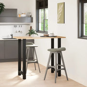 Gambe per tavolo da bar nere 2 pz 60x(110-111) cm in acciaio 4013356
