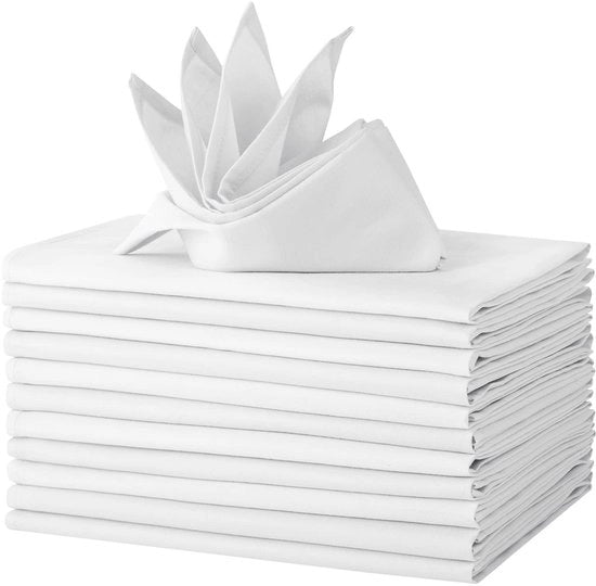Set di tovaglioli in cotone da 12 - Lavabile - 46 x 46 cm - Soffice e assorbente - Ideale per feste - Materiale di alta qualità - Tovaglioli da tavola