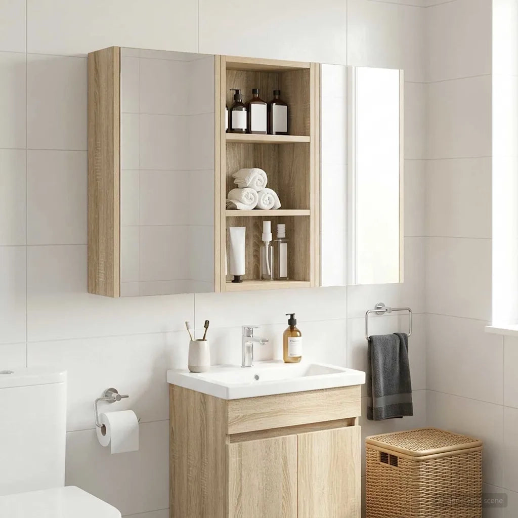 Armadio da bagno a muro Rovere Sonoma 30 x 16 x 62,5 cm