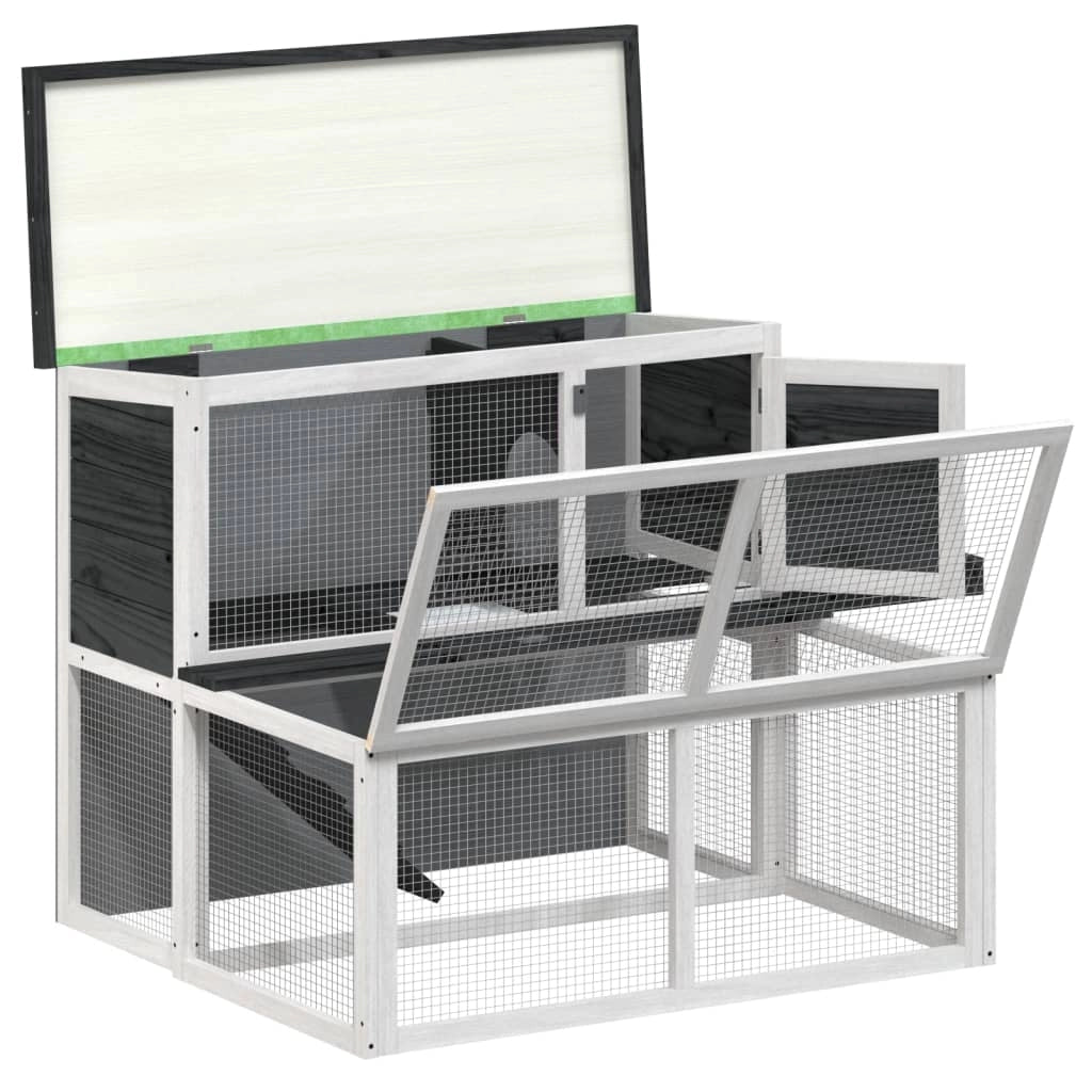 Capanna 102 x 90 x 84,5 cm in legno di pino massiccio grigio 02_0041932