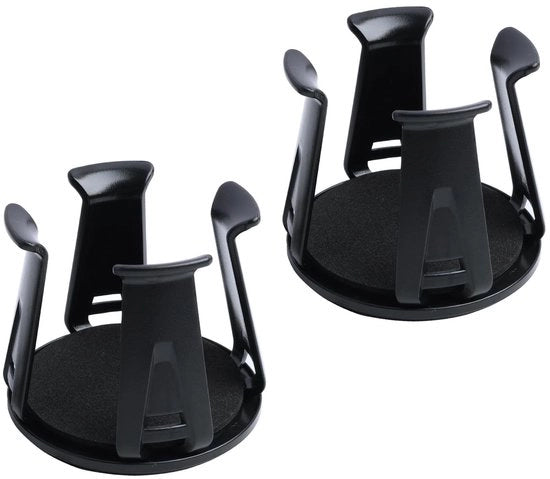 Set di supporti per bicchieri da auto universali - Set di 2 - Installazione facile - Nero - Compatibile con tazze da caffè e bottiglie - Ideale per bambini.