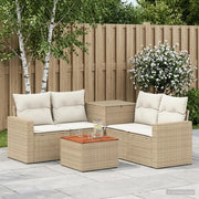 Set di divani 6 pz Beige e Bianco Crema 3447418