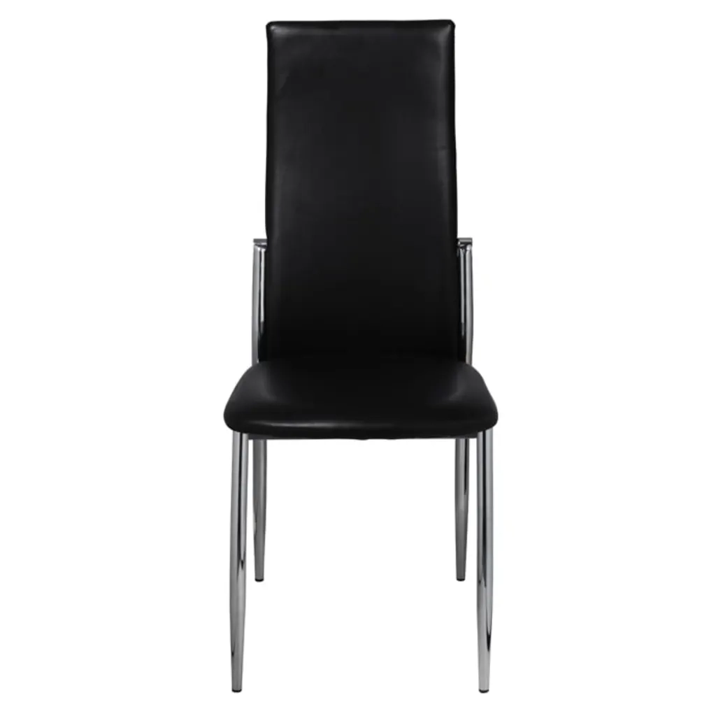 Sedie da Pranzo 6 pz Nere in Similpelle 160257