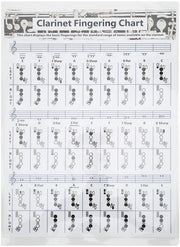 Tavola di allineamento per clarinetto portatile - Piano di allenamento - Lezioni di musica - Studenti - Professionisti - Carta rivestita - Chiave di musica