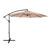 Ombrellone Decentrato 3m Beige Banana da Giardino con Manovella