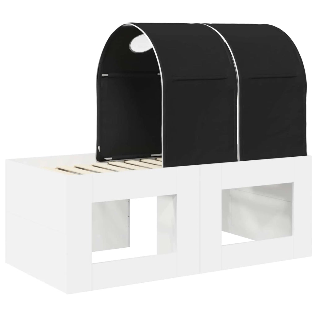 Letto con Tunnel 4 pcs Rovere Artigianale e Nero 3423514