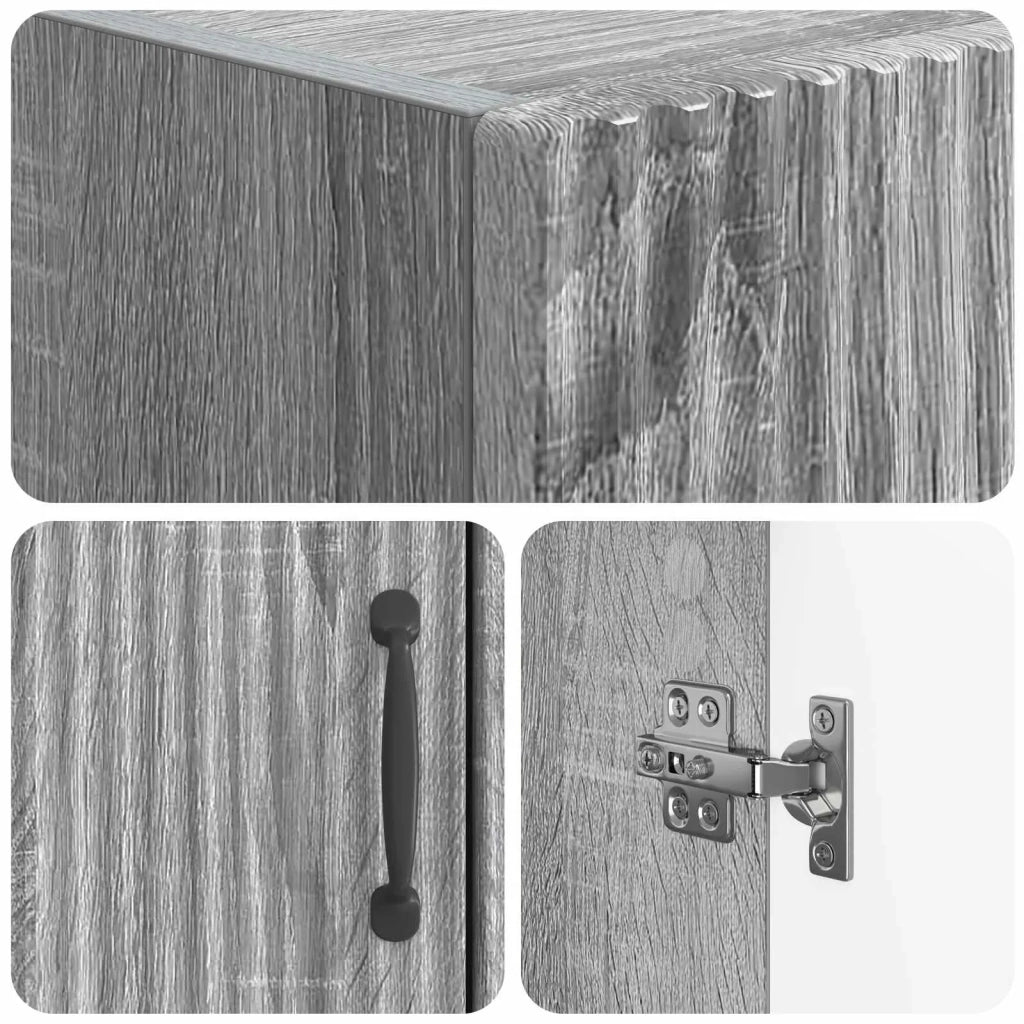 Mobile Bagno HOORN Sonoma grigio 66 x 25,5 x 190 cm 897361