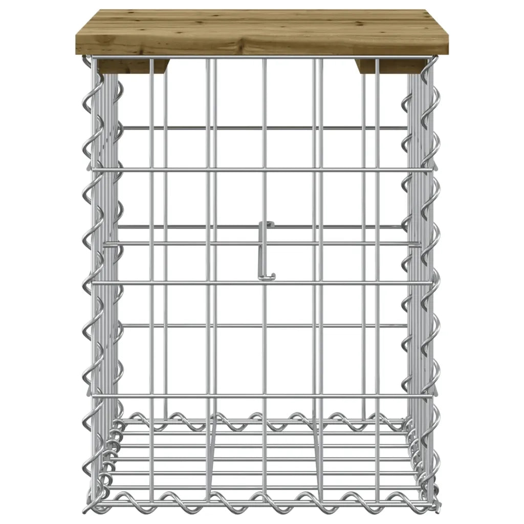 Panchina da Giardino | Panca da Giardino Design Gabbione 33x31x42 cm Pino Impregnato