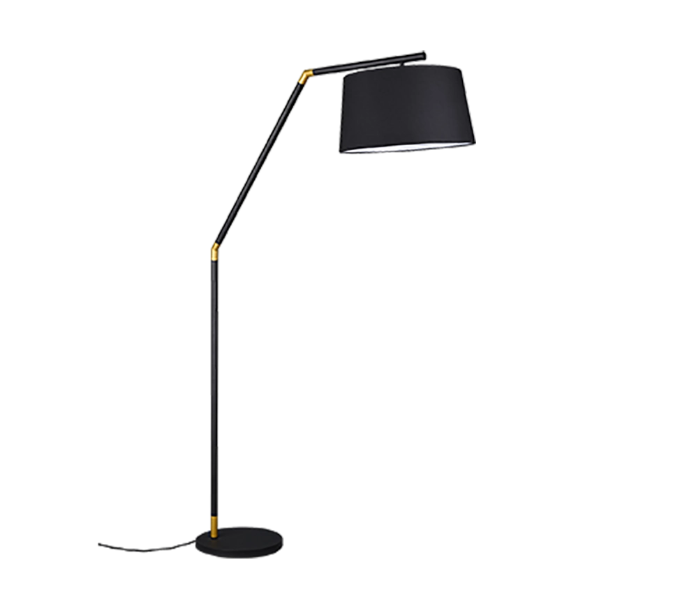 Piantana, metallo, nero e oro, H 175 cm, Tracy