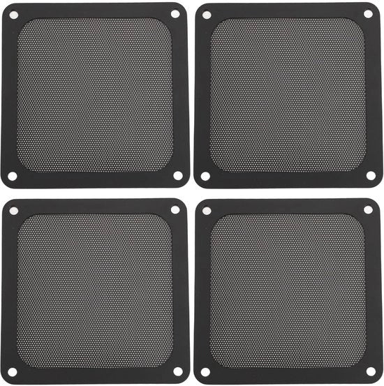 Filtro dell'aria per ventilatore - Protezione per computer - Installazione facile - Nero - Rimozione della polvere - Adatto per computer desktop - 4 pezzi