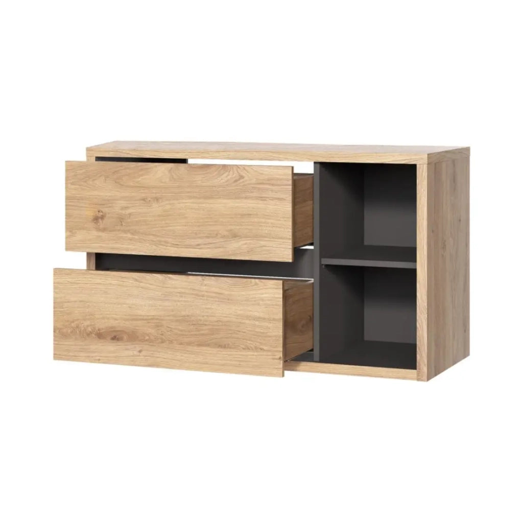 Set da bagno MATT: mobile sottolavabo 100cm + lavabo da appoggio nero