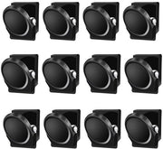 Magneetti per frigorifero in metallo, set da 12 pezzi nero, per uso su whiteboard, muro, nota e cartellino magnetico, per cucina