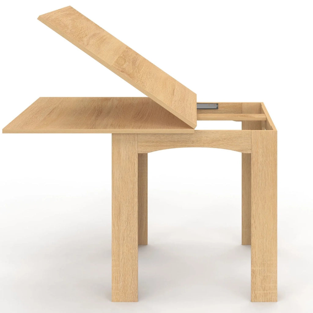 IDMarket - Tavolo da pranzo allungabile DONA per 4-8 persone faggio 80-160 cm