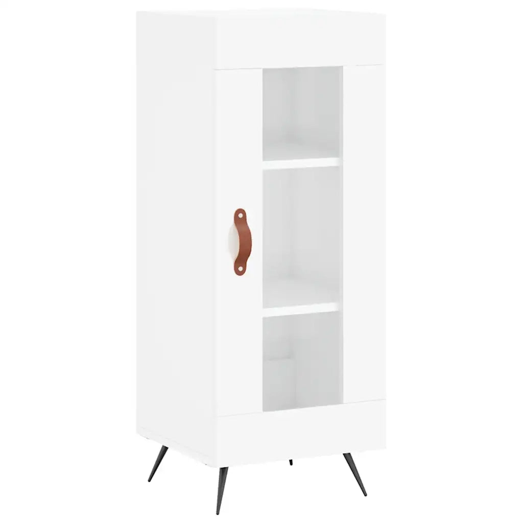 Credenza-Buffet-Armadio da cucina Bianco Lucido 34,5x34x90 cm in Legno Multistrato 274680