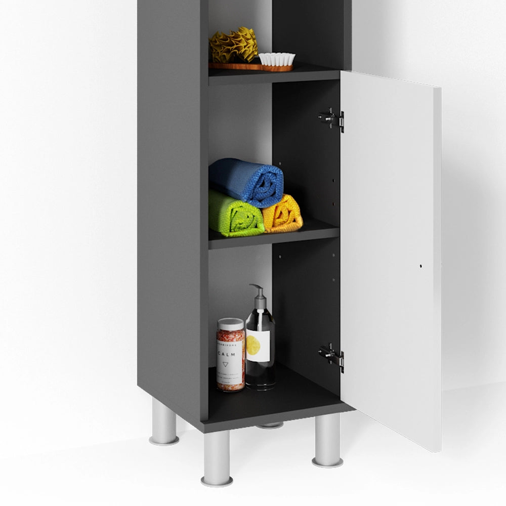 Vicco Set mobili bagno Antracite 3 parti, con colonna