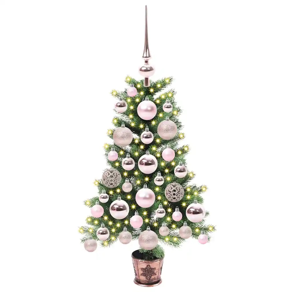 Albero di Natale con 150 LED con supporto Verde 65 cm PE 3396293
