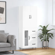 Credenza Bianca 69,5x34x180 cm in Legno Multistrato 3198097