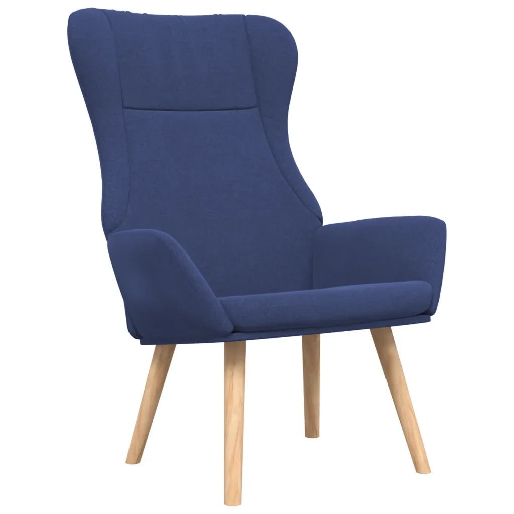 Poltrona Relax con Poggiapiedi Blu in Tessuto cod mxl 14361