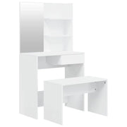 Toeletta tavolo da trucco di design mobili per camera da letto bianco lucido 74,5 x 40 x 141 cm 02_0006404