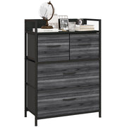 Cassettiera 4 Cassetti Tessuto Industrial ¨C Zephmum ¨C Nero 60x29x85