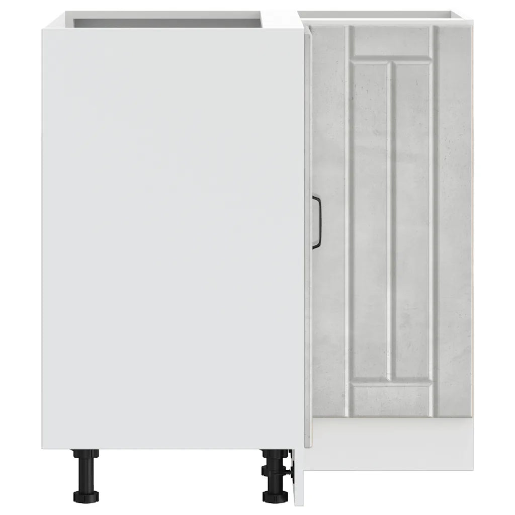 vidaXL Mobile Base ad Angolo Cucina Lucca Grigio Cemento in Truciolato