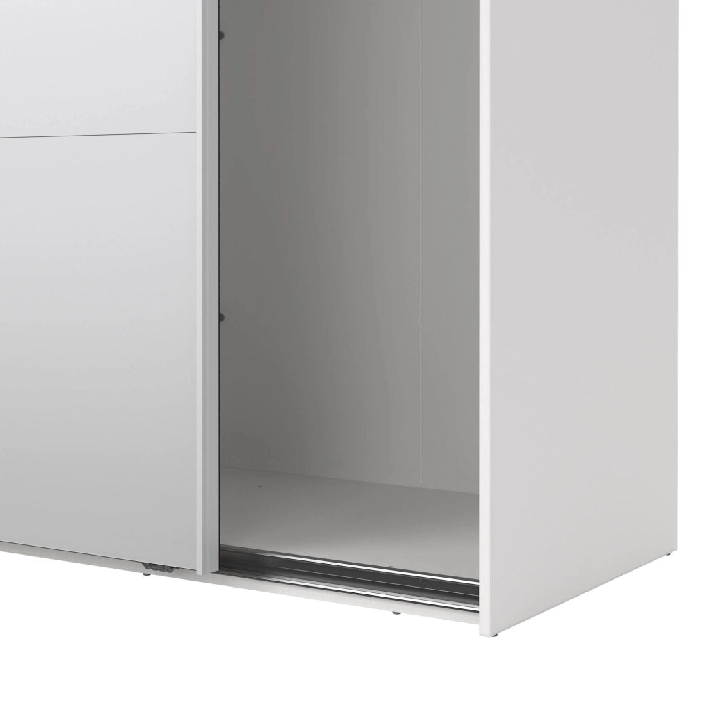Guardaroba 2 ante Malakas, Mobile camera da letto, Cabina armadio portabiti, Armadio appendiabiti, 179x65 h220 cm, Bianco