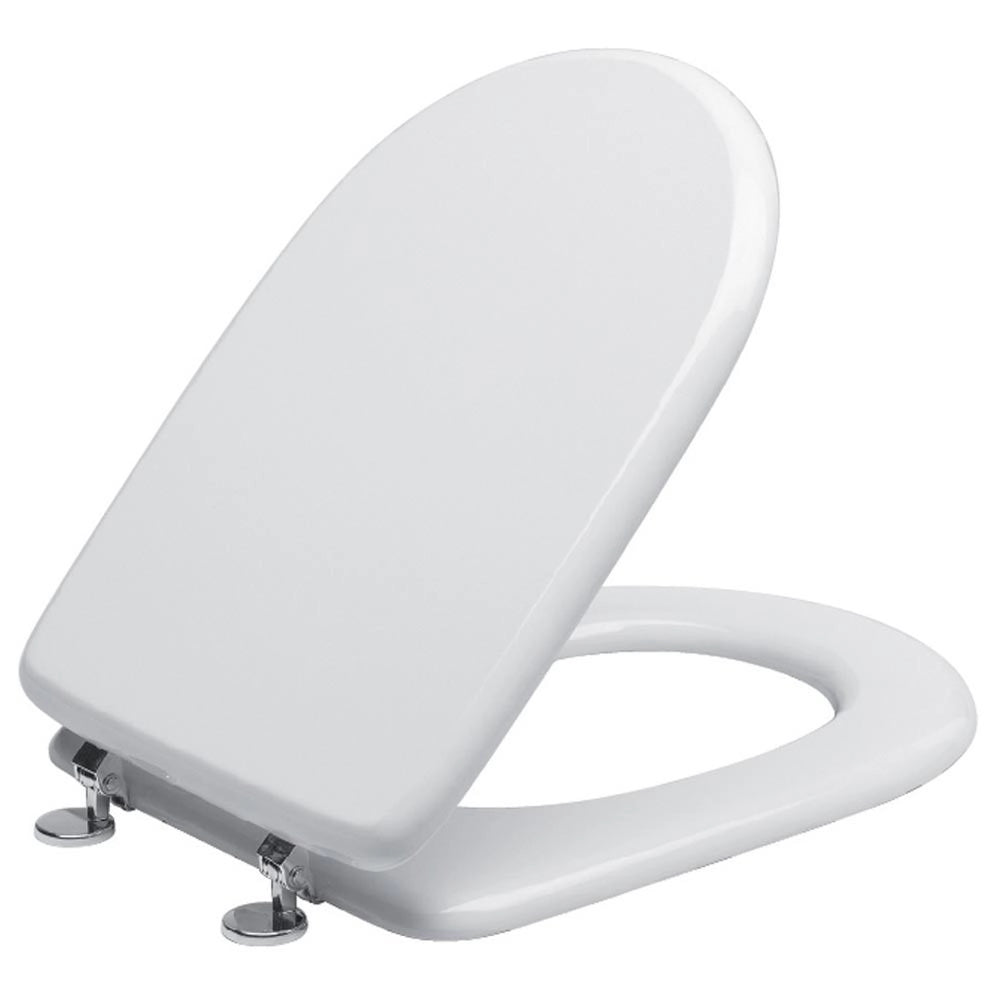 Trade Shop - Copriwater Bagno Universale Legno Mdf Bianco Copri Wc Sanitari Forma A U -        3,5