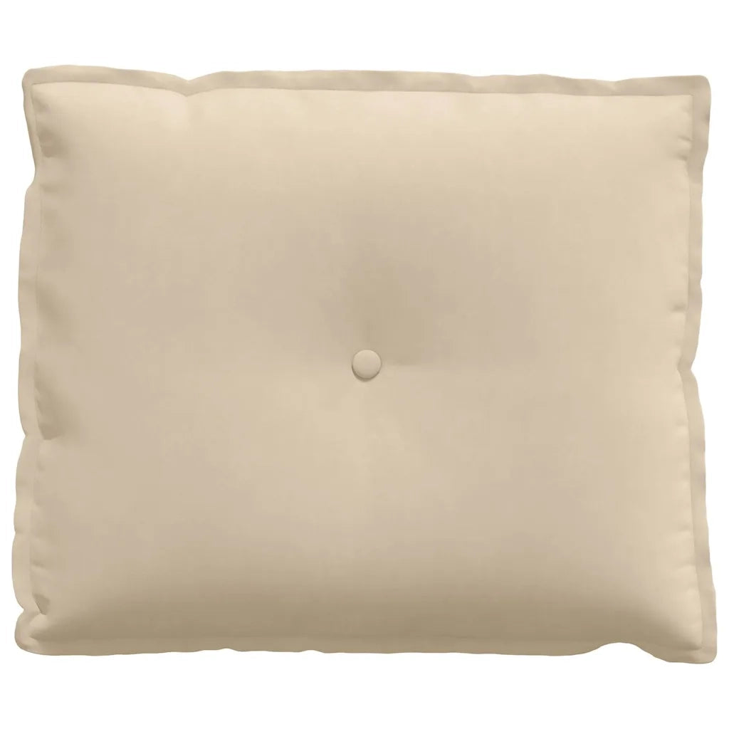 Cuscino per Schiena Crema 60 x 50 cm Tessuto in Microfibra