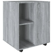 Mobile contenitore moderno su ruote dimensioni 60 x 53 x 72 cm con rotelle bloccabili in legno composito grigio. Codice articolo: 02_0048260.