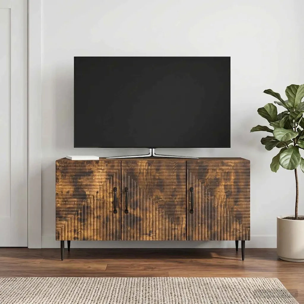 Mobile TV Rovere Fumo 99 x 34,5 x 50 cm Legno ingegnerizzato 894950