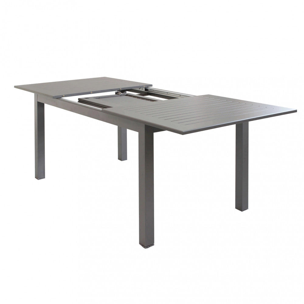 Tavolo Cuba Allungabile 150/210x90x75 h cm in Alluminio Taupe