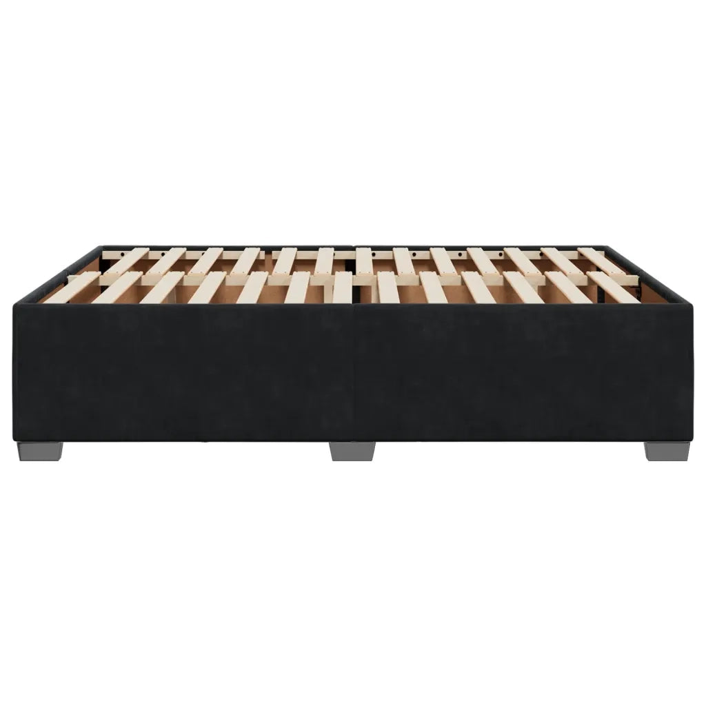 Giroletto senza Materasso Nero 140x190 cm in Velluto