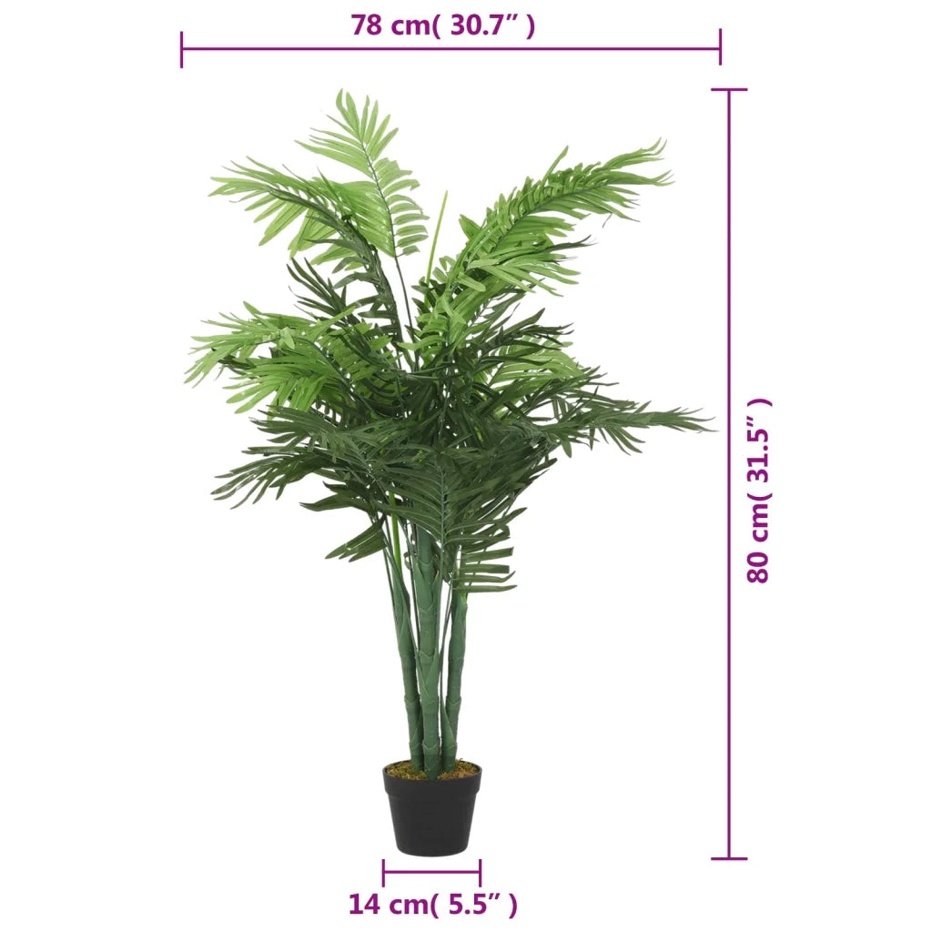 Palma Artificiale 18 Foglie 80 cm Verde CFW2730931