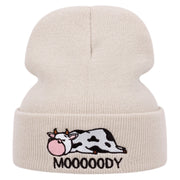 Cappelli ricamati con mucca color crema