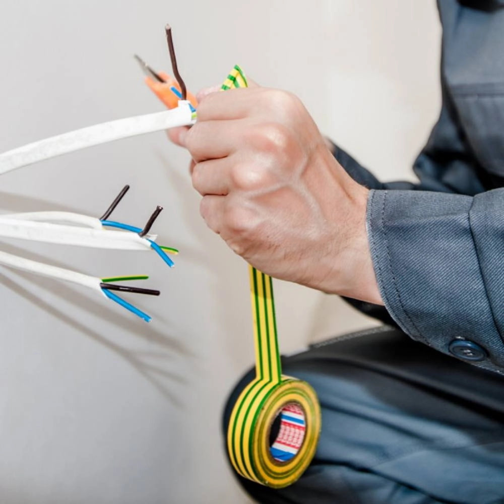 Kit nastro isolante in pvc autoestinguente multicolore per impianti sicuri *** colore giallo/verde, dimensioni 15 mm ...
