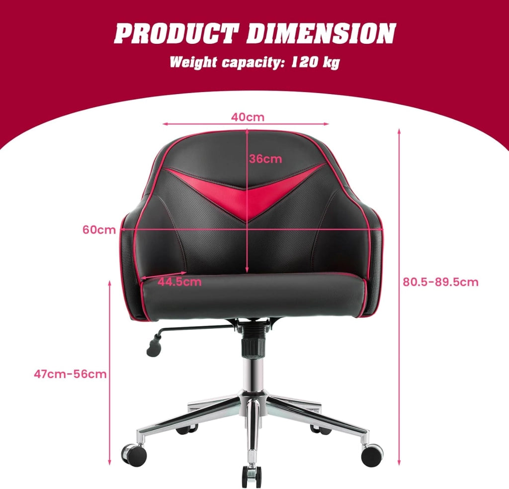 Sedia da Gaming con 5 Route Universali, Sedia Ufficio Ergonomica, Sedia da Ufficio Girevole per Ufficio, Casa, 3 Colori