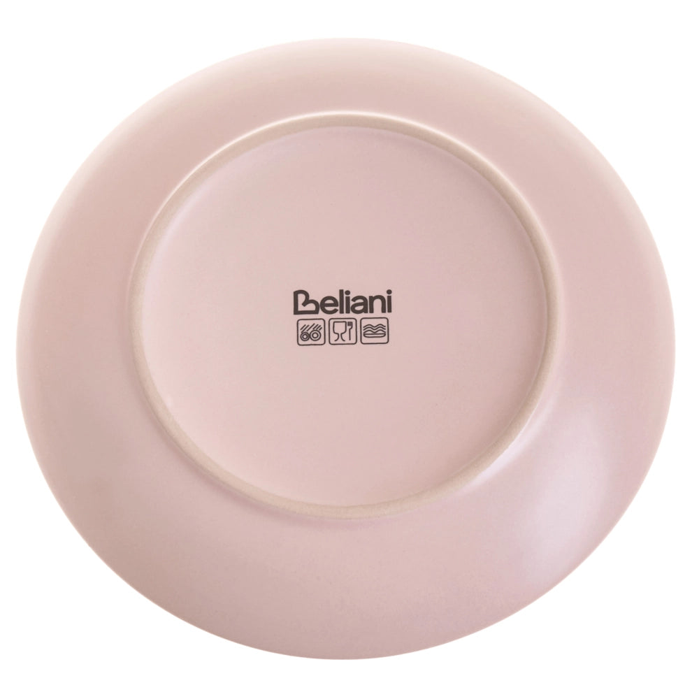 Set di 18 piatti in gres rosa con finitura smaltata a mano per 6 persone cucina e sala da pranzo