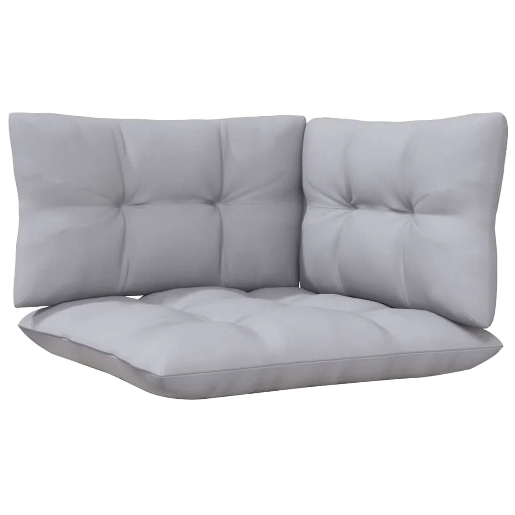 Set di mobili da giardino per esterni 3 pezzi con cuscini legno di pino grigio 02_0015963
