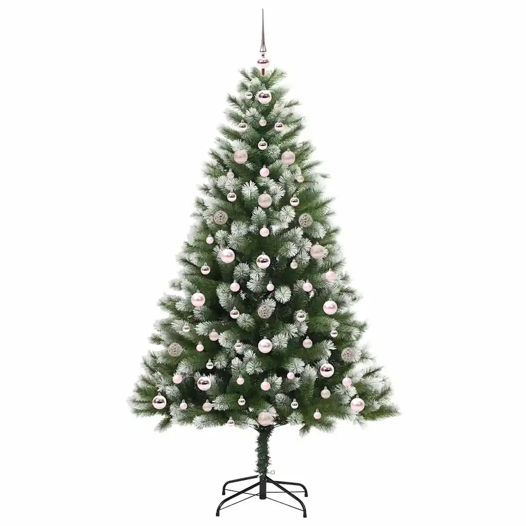 Albero di Natale artificiale a cerniera con neve fioccata 3395444