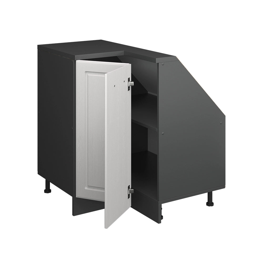 Mobile cucina angolare per sottotetto R-Line Bianco rustico/Antracite 75.6 cm con 1 porta Vicco